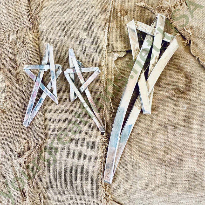 Vintage Sterling Silver Shooting Star Pierced Post Earrings