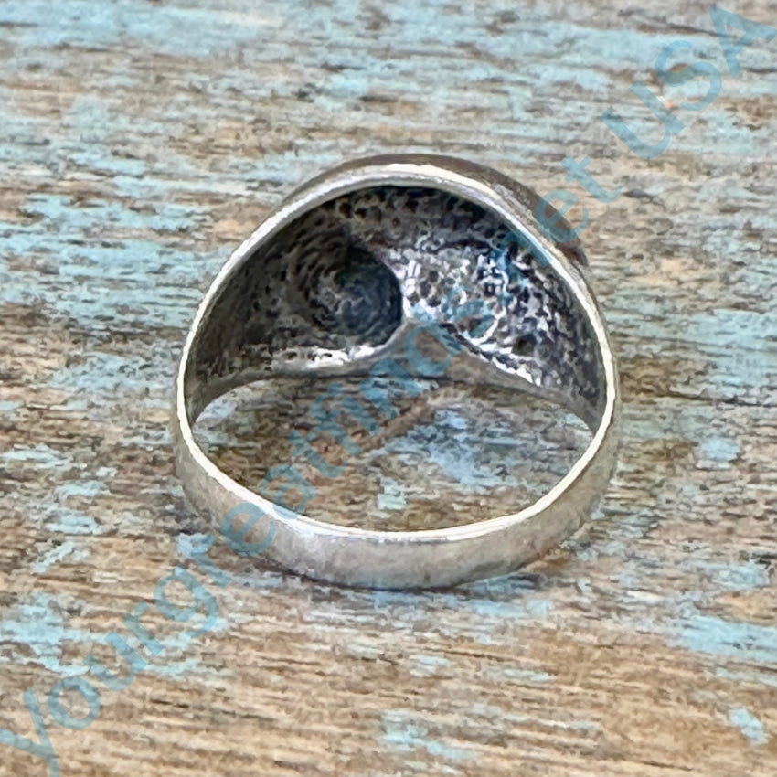 Vintage Sterling Silver Sleeping Cat Ring Size 6
