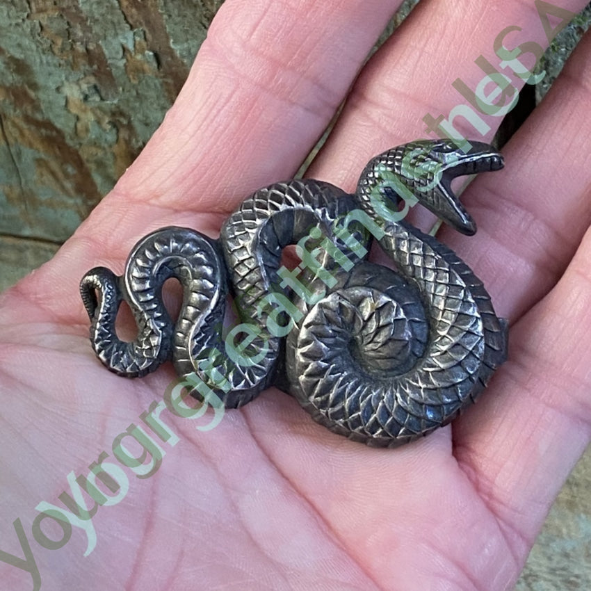 Vintage Sterling Silver Snake Serpent Belt Buckle – Yourgreatfinds