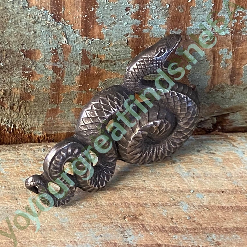 Vintage Sterling Silver Snake Serpent Belt Buckle Yourgreatfinds