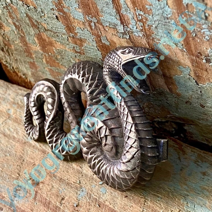 Vintage Sterling Silver Snake Serpent Belt Buckle Yourgreatfinds