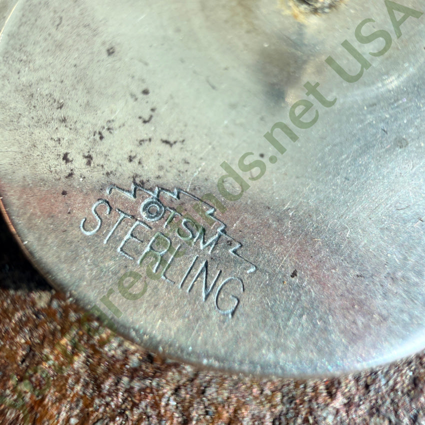 Vintage Sterling Silver Southwestern Button Pierced Post Earrings pierced post earrings