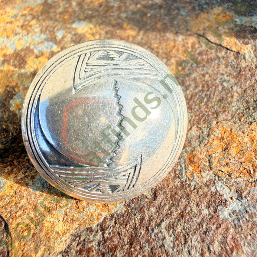 Vintage Sterling Silver Southwestern Button Pierced Post Earrings pierced post earrings