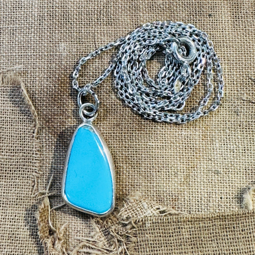 Vintage Sterling Silver Southwestern Turquoise Necklace