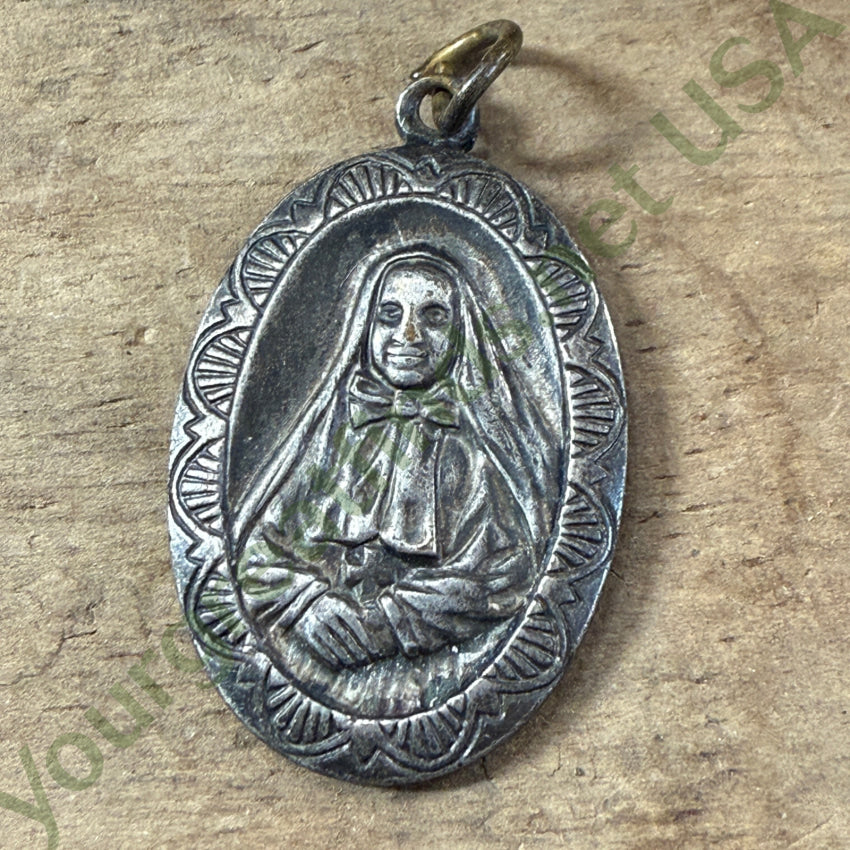 Vintage Sterling Silver St. Frances Xavier Cabrini Pendant pendant