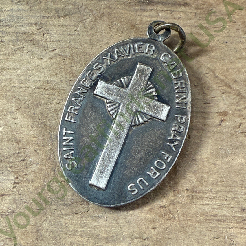 Vintage Sterling Silver St. Frances Xavier Cabrini Pendant pendant