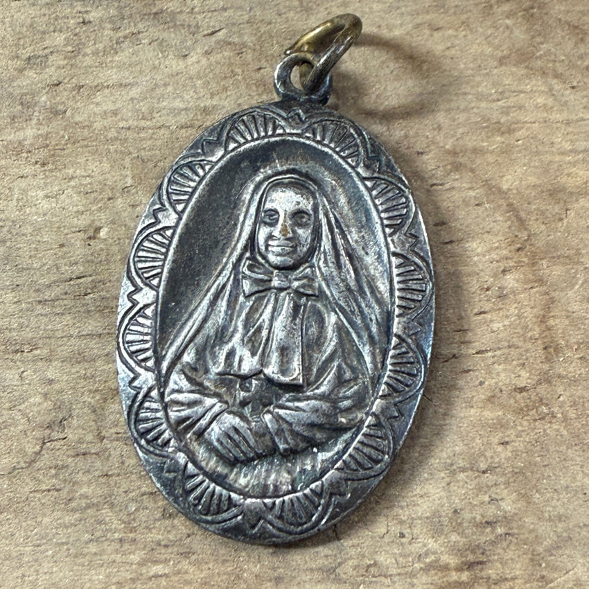 Vintage Sterling Silver St. Frances Xavier Cabrini Pendant pendant