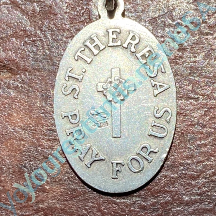 Vintage Sterling Silver St. Theresa Necklace Catholic Yourgreatfinds