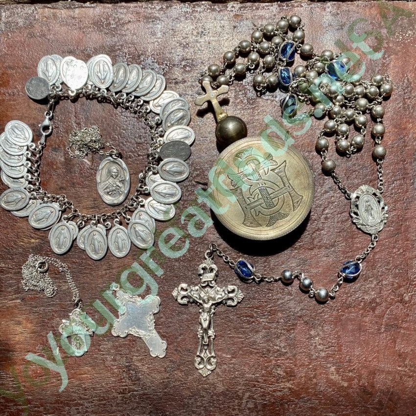 Vintage Sterling Silver St. Theresa Necklace Catholic Yourgreatfinds