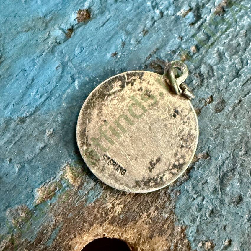 Vintage Sterling Silver Tiny Saint Christopher Pendant pendant