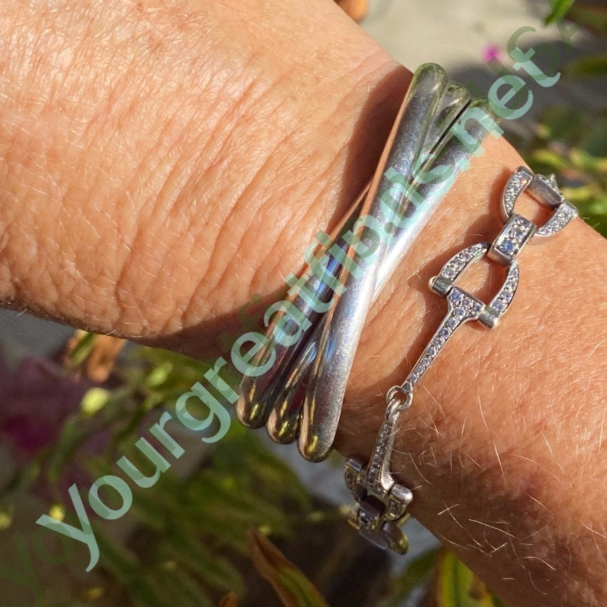 Vintage Sterling Silver Triple Cuff Bracelet Yourgreatfinds