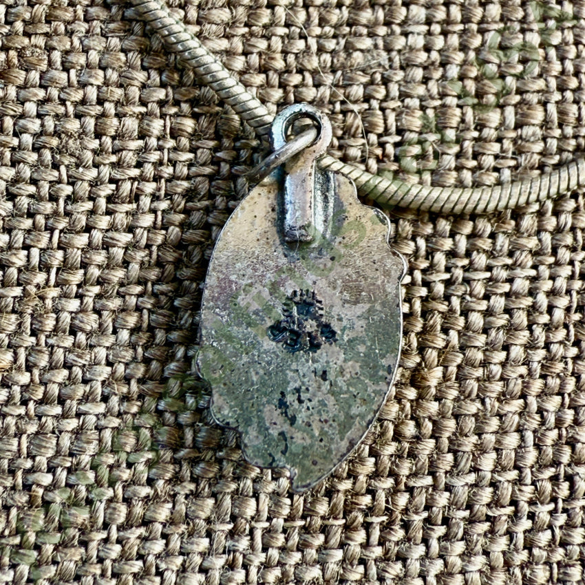 Vintage Sterling Silver Turquoise Pendant & Chain Necklace Bell earrings