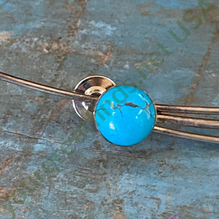 Vintage Sterling Silver Turquoise Shooting Star Pin