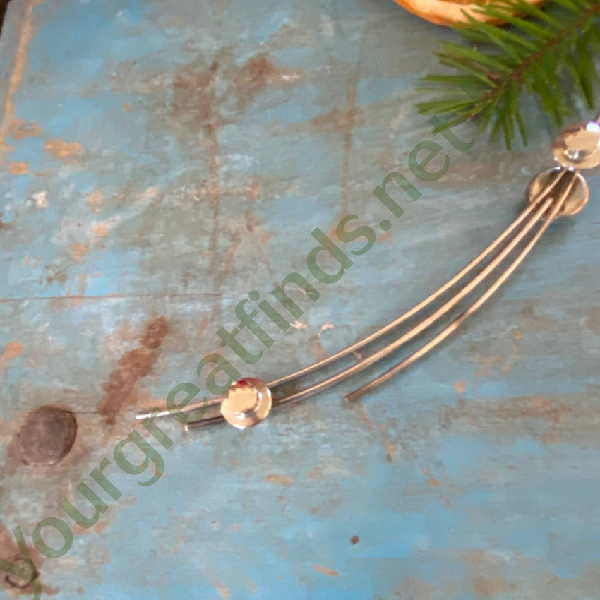 Vintage Sterling Silver Turquoise Shooting Star Pin