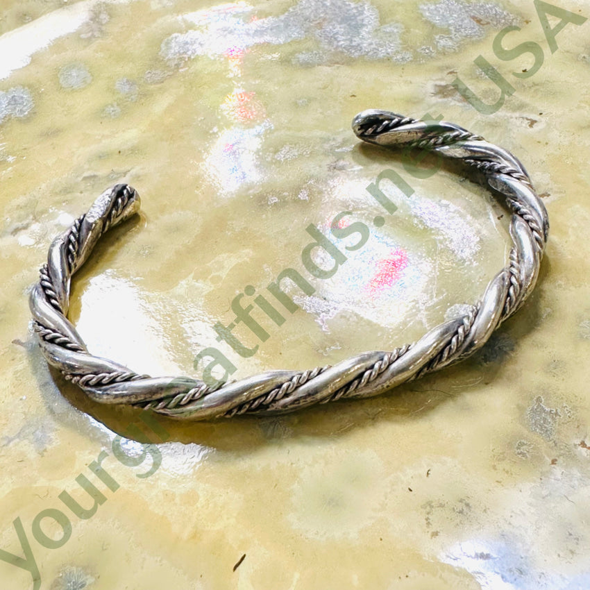 Vintage Sterling Silver Twisted Wire Bracelet