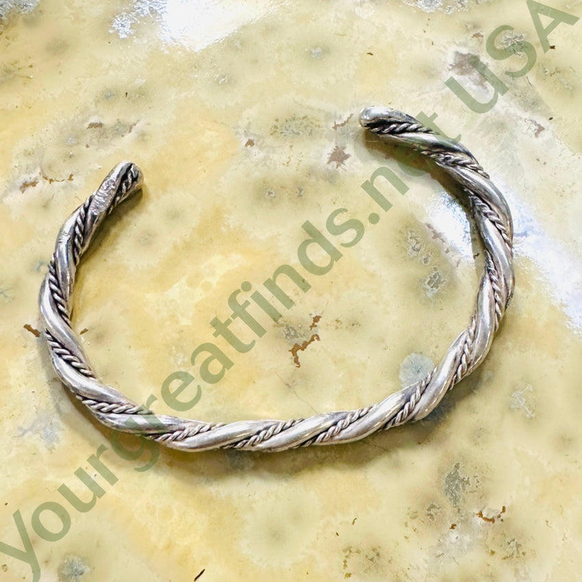 Vintage Sterling Silver Twisted Wire Bracelet