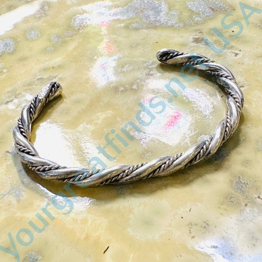 Vintage Sterling Silver Twisted Wire Bracelet