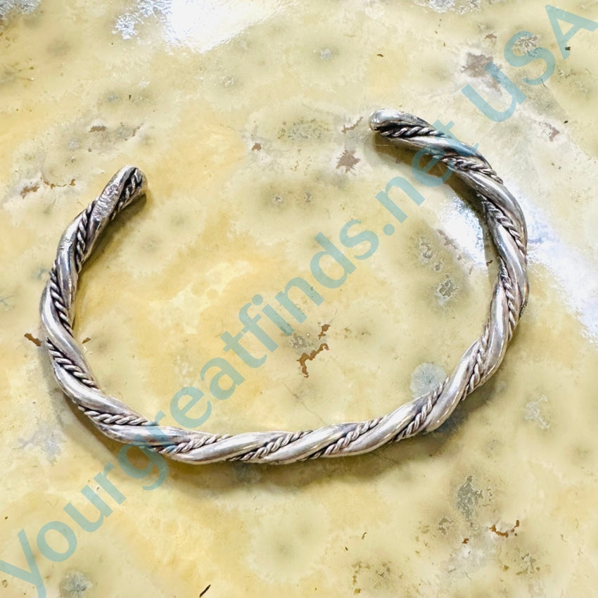 Vintage Sterling Silver Twisted Wire Bracelet