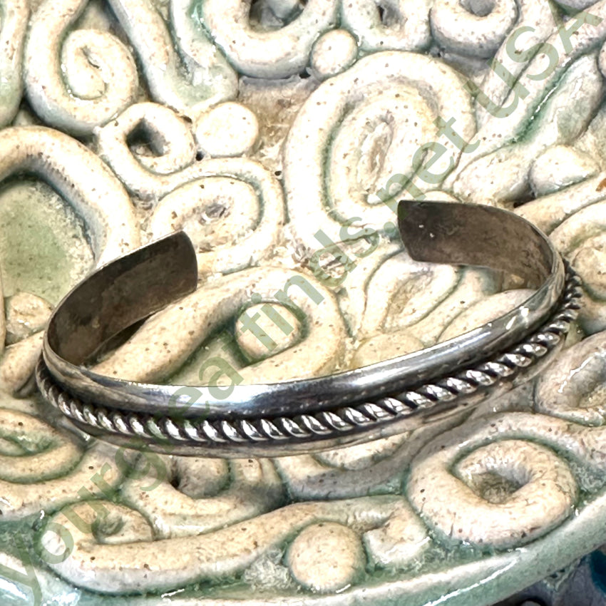 Vintage Sterling Silver Twisted Wire Bracelet Bell Trading Post