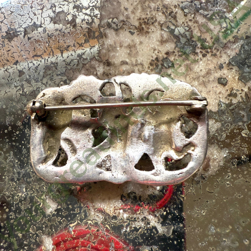 Vintage Sterling Silver Victorian Cherub Brooch Pin pin / brooch