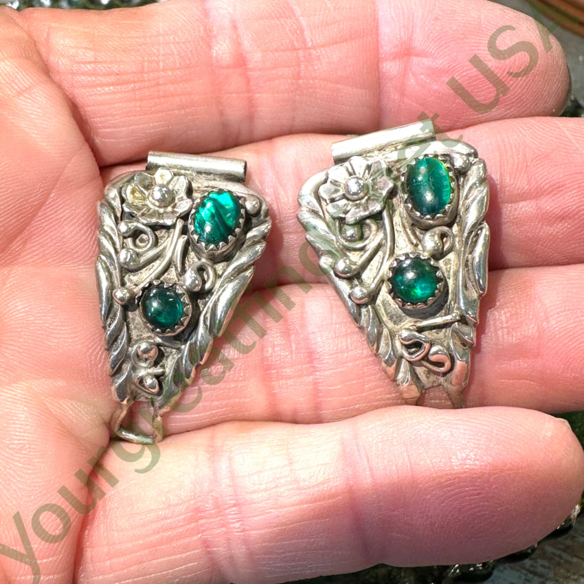 Vintage Sterling Silver Watch Band Plates Navajo Pete Morgan