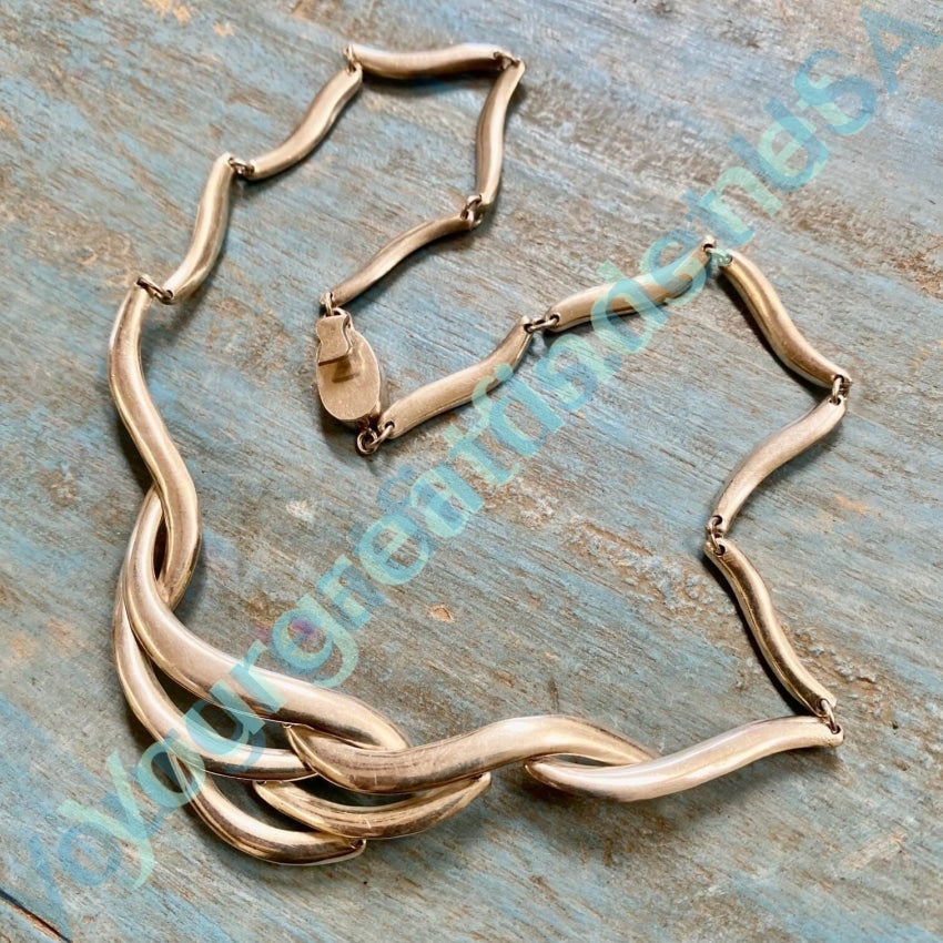 Vintage Sterling Silver Waves Necklace Mexico Yourgreatfinds