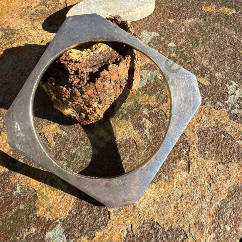 Vintage Taxco Sterling Silver Square Bangle Bracelet bracelet