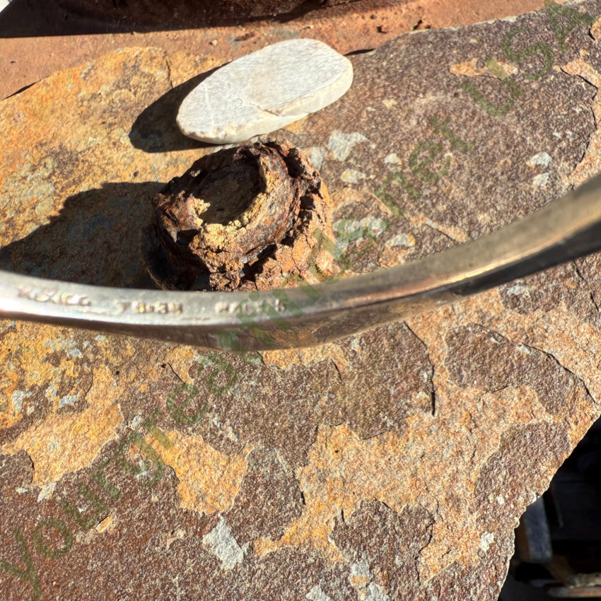Vintage Taxco Sterling Silver Square Bangle Bracelet bracelet
