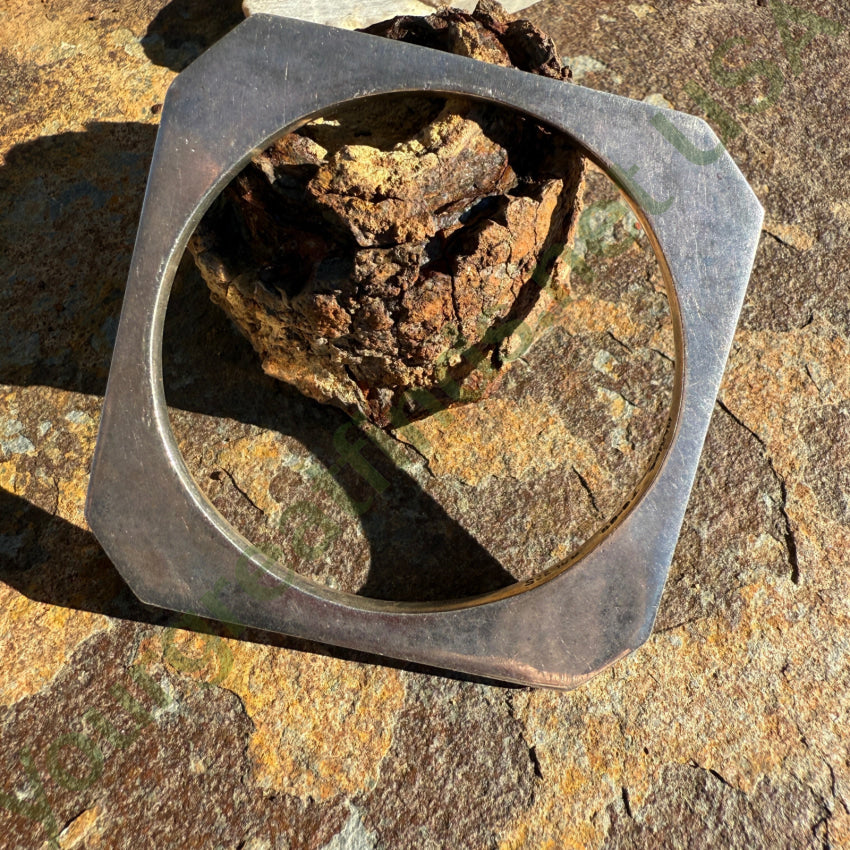 Vintage Taxco Sterling Silver Square Bangle Bracelet bracelet