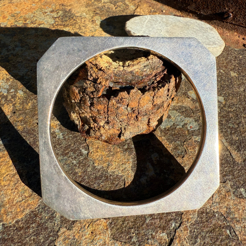 Vintage Taxco Sterling Silver Square Bangle Bracelet bracelet