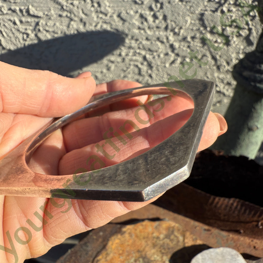 Vintage Taxco Sterling Silver Square Bangle Bracelet bracelet