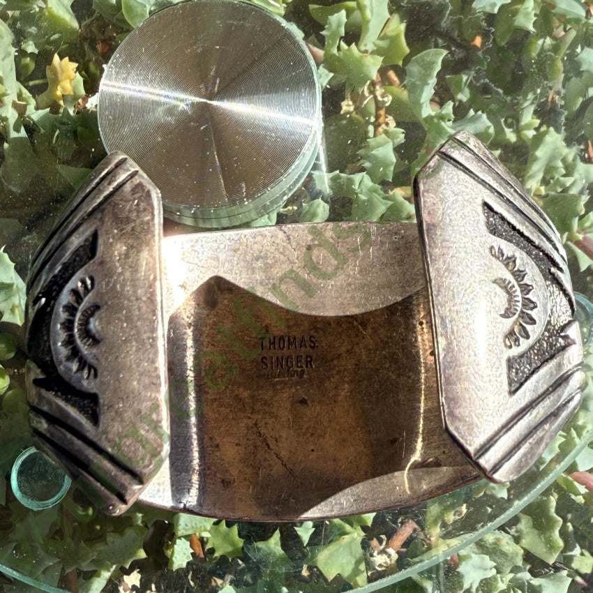 Vintage Thomas Tommy Singer Sterling Silver Turquoise Cuff Bracelet bracelet