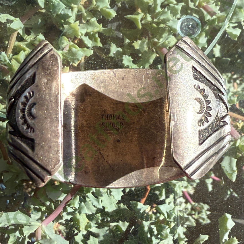 Vintage Thomas Tommy Singer Sterling Silver Turquoise Cuff Bracelet bracelet