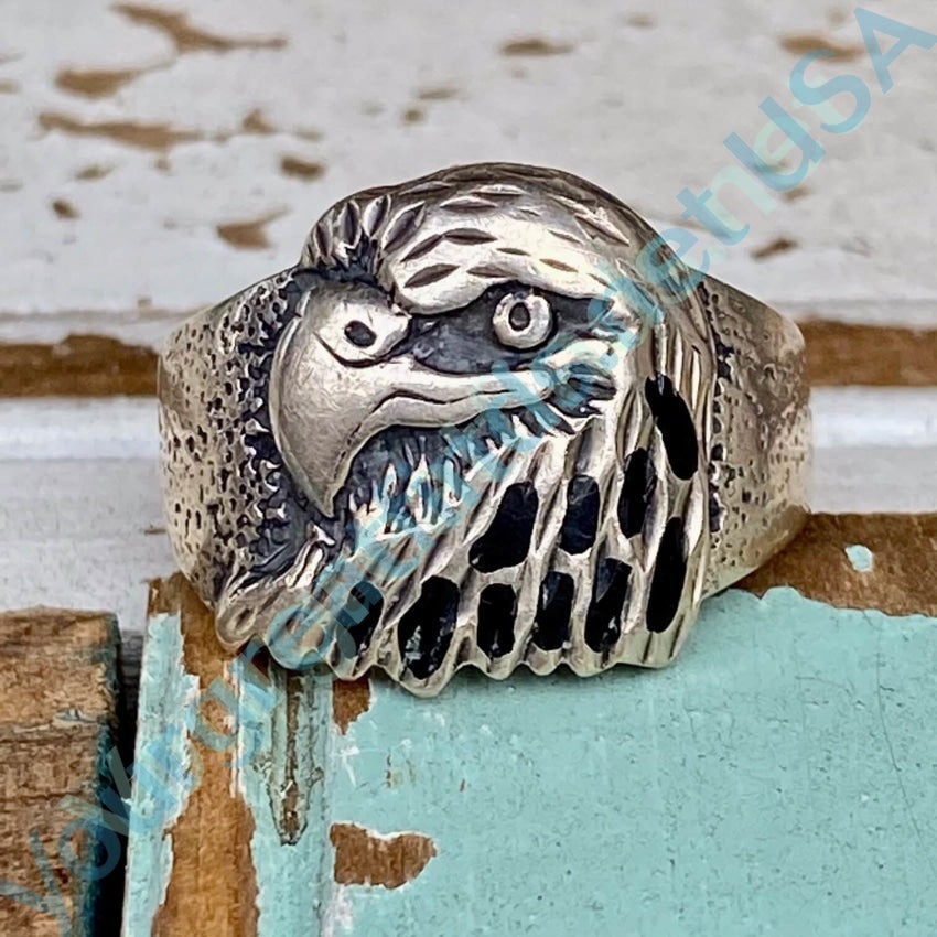 Eagle Turquoise Ring for Men Sterling Silver