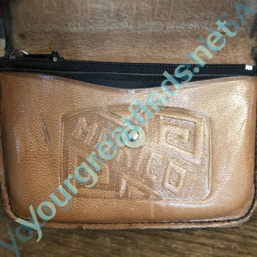 Vintage Tooled Leather Keychain Card Wallet Mexico Yourgreatfinds