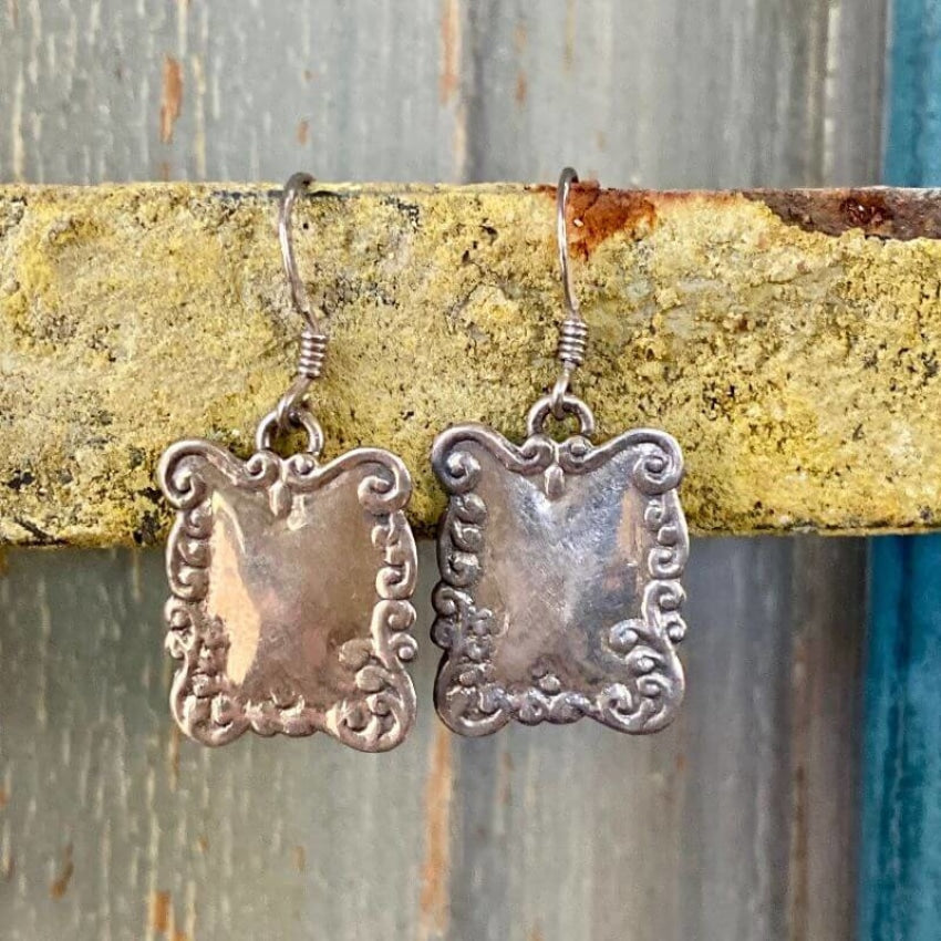 Vintage Victorian Style Sterling Silver Pierced Earrings Yourgreatfinds