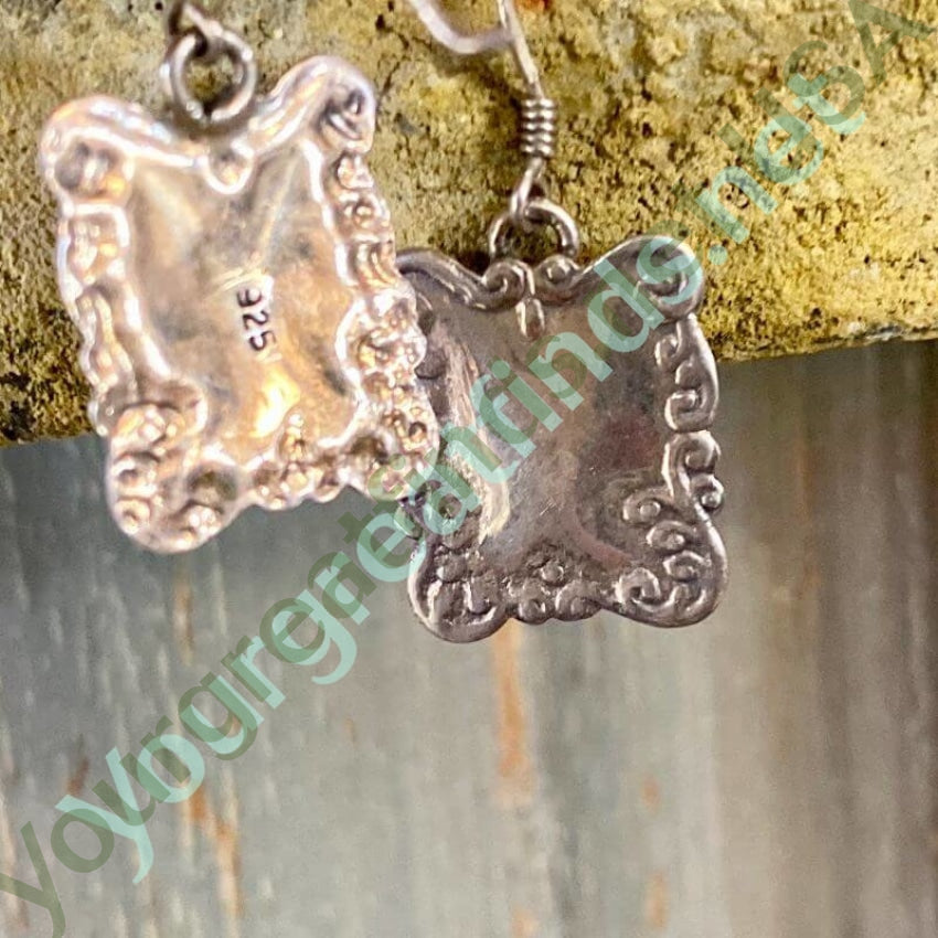 Vintage Victorian Style Sterling Silver Pierced Earrings Yourgreatfinds