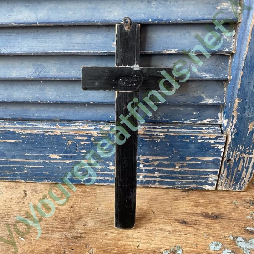 Vintage Wood and Metal Wall Crucifix Yourgreatfinds