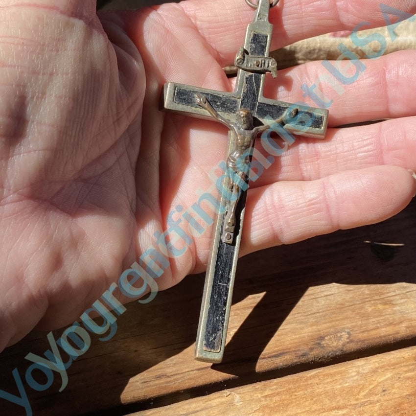Vintage Wood and Metal Wall Crucifix Yourgreatfinds
