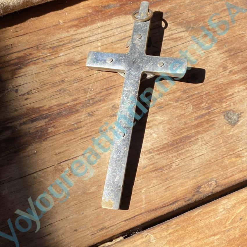 Vintage Wood and Metal Wall Crucifix Yourgreatfinds