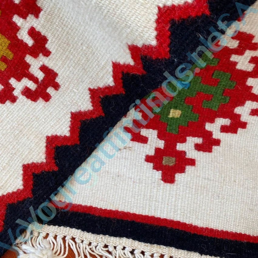 Vintage Wool Loom Woven Table Runner Yourgreatfinds