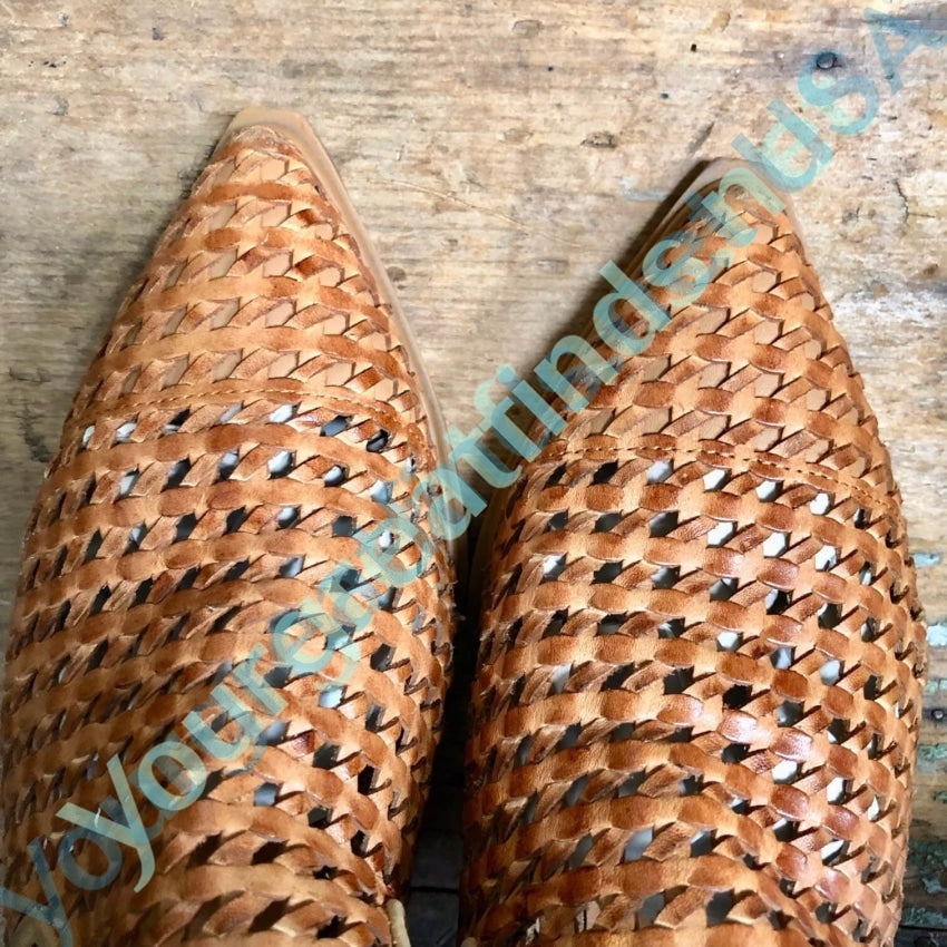 Vintage Woven Brown Leather Mules Sbicca Size 7 Shoes Yourgreatfinds