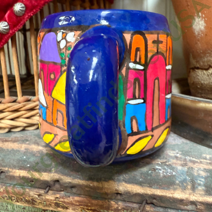 Vintage Xalitla Clay Storyteller Mug Guerrero Mexico mug