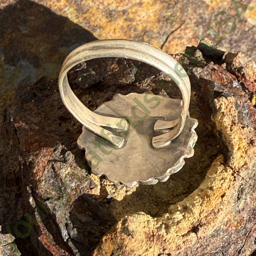 VIntage Zuni Pale Blue Turquoise Rosette Cluster Ring 8.5 ring