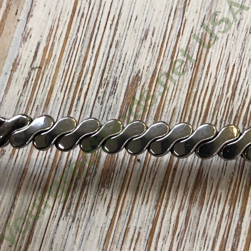 Vintage Zuni Sterling Silver Inlay Turquoise Watch Band