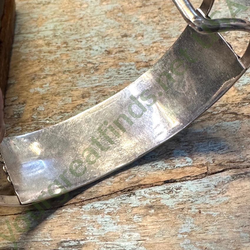 Vintage Zuni Sterling Silver Needlepoint Turquoise Row Bracelet