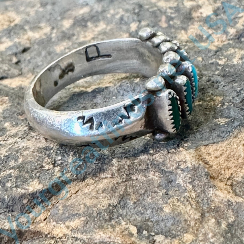 Vintage Large Zuni Sterling Silver Turquoise 2024 Ring