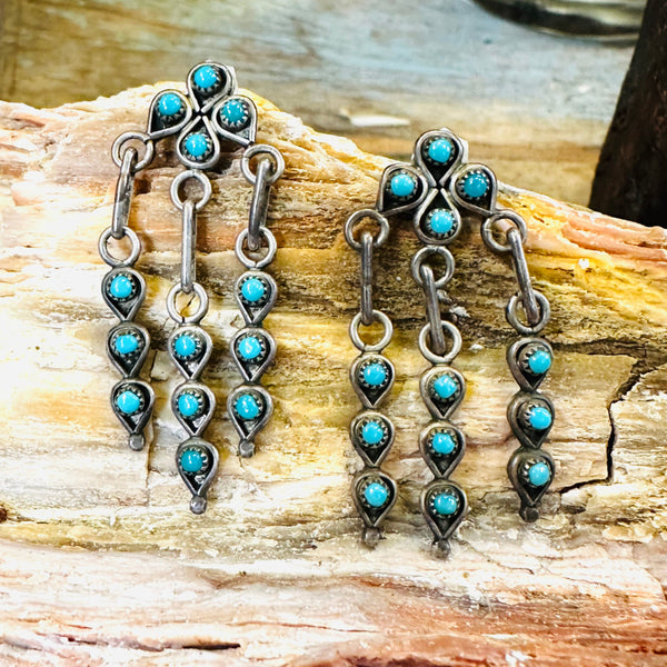 Zuni snake eye earrings vintage excellent on sale condition