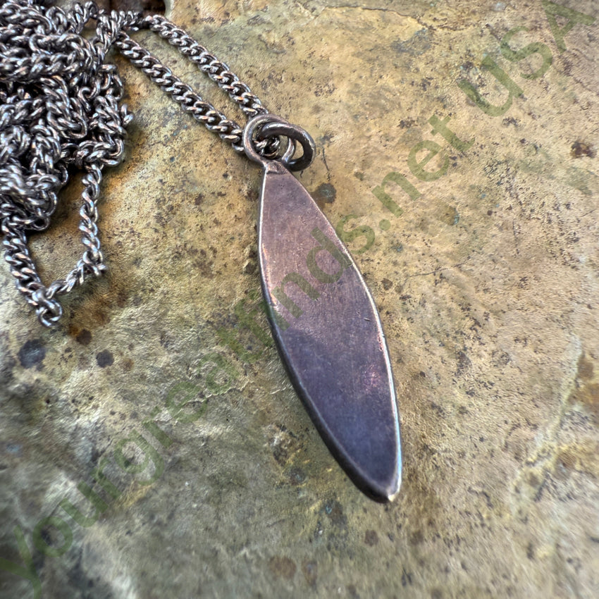 Vintage Zuni Sterling Silver & Turquoise Dots Pendant & Chain Necklace necklace