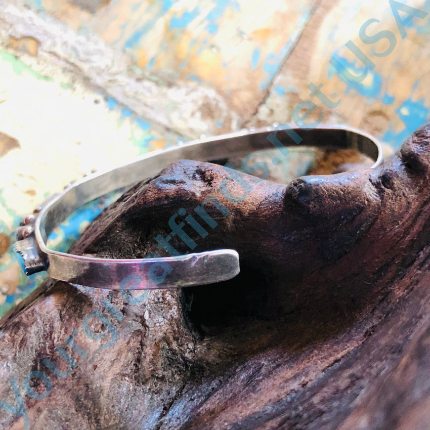 Vintage Zuni Sterling Silver & Turquoise Row Bracelet Bracelet